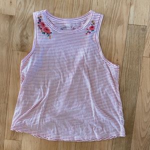 Aeropostale Striped Flower Tank